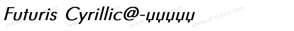 Futuris Cyrillic@字体转换